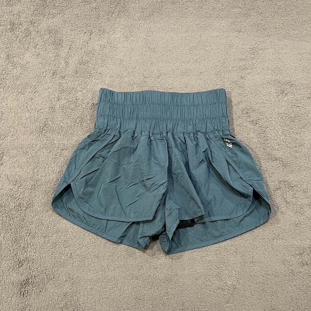 FP Movement Free People The Way Home Blue Teal Running Shorts Women's Size XS